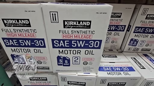 Kirkland Signature 5W-30 High Mileage Full Synthetic Motor Oil, 2-Pack (2 x 5 Quart)