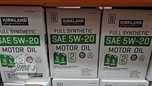 Kirkland Signature Full Synthetic 5W-20 Motor Oil 5-Quart, 2-Pack