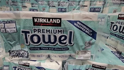 Kirkland Signature Paper Towel 1,026 sq ft 12 Rolls / 160 Sheets