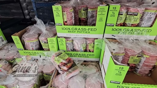 Kirkland Signature 1/3 lb Grass Fed Beef Patties 15 Count