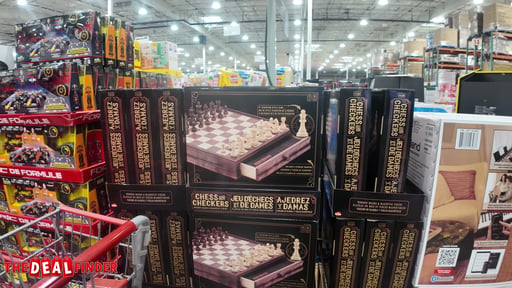 HARDWOOD CHESS & CHECKERS SET