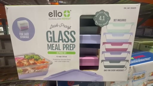 Ello DuraGlass 10-Piece 4.1 Cup Glass Meal Prep Containers