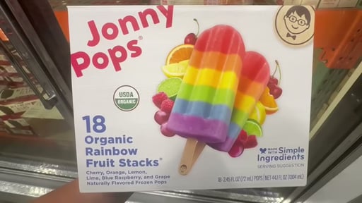 JonnyPops Organic Rainbow Fruit Stack 18 CT 44 Ounces