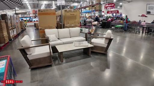 Agio Juniper 5-Piece Seating Set with Fire Table