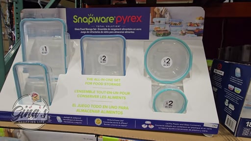 Snapware 18-Piece Pyrex Glass Food Storage Set