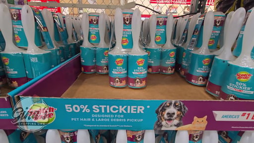 3M Scotch-Brite Lint Roller 50% Stickier 5-Pack, 95 Sheets per Roller