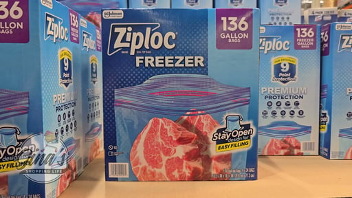 Ziploc Gallon Freezer Bags, 4/34 CT