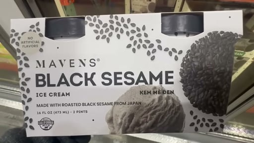 Maven's Creamery Black Sesame Ice Cream 2 Pack 16 Ounces Each