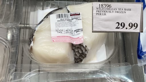 Wild Chilean Sea Bass Previously Frozen Per Lb.