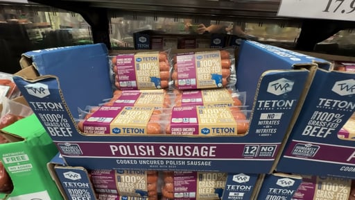 Teton Waters Ranch 100% Grass Fed Beef Polish Sausage 2.25 lb
