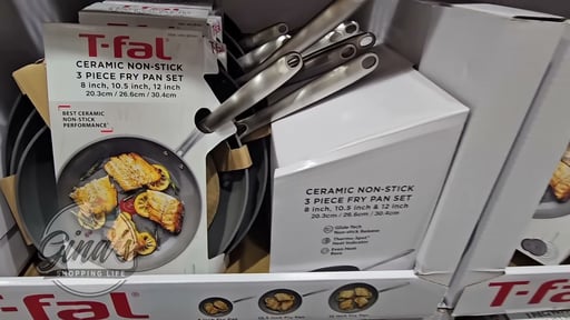 T-fal Ceramic Non-Stick Fry Pans 3-Piece