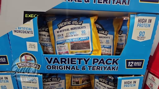Pacific Gold Original & Teriyaki Beef Jerky, 12 Pack, 1.25 oz Each