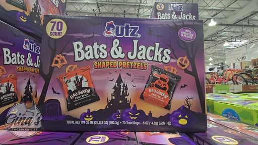 Utz Bats & Jacks Halloween Shaped Pretzels, 70 ct / 0.5 oz (2.18 lbs)