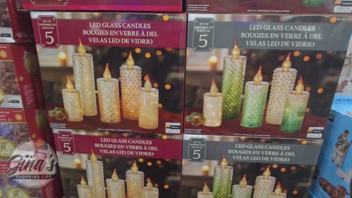 Glass Candles with LED Lights, Set of 5