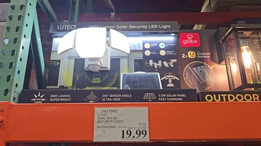 Lutec 3000L Solar Security Light