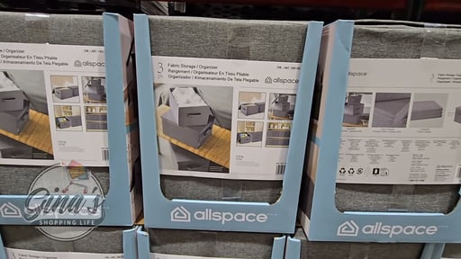 Allspace Collapsible Fabric 3-Pack Storage Bins