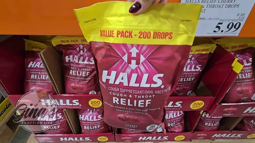 Halls Relief Cherry Cough & Throat Drops (200 count)