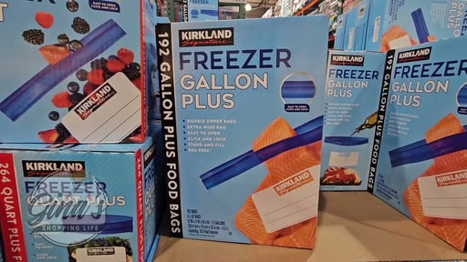 Kirkland Signature Freezer Gallon Plus Food Bags