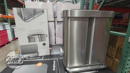 simplehuman 58L Dual Compartment Step Can