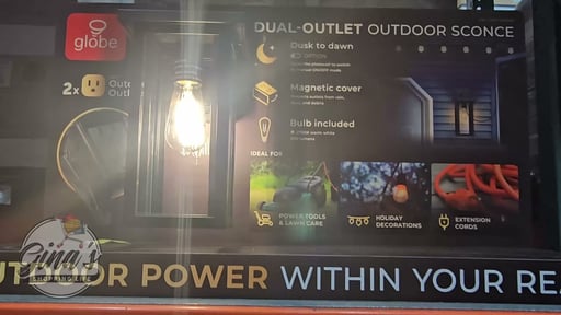 Globe Electric Outdoor Sconce with GFCI Outlet