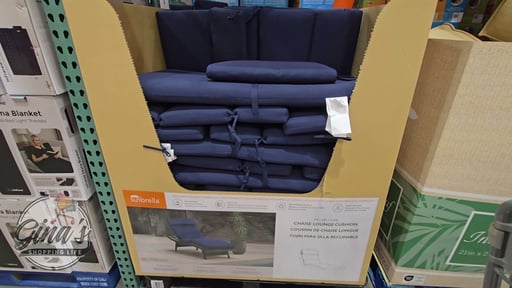 Peak Season Chaise Lounge Cushion with Head Rest Outdoor Use