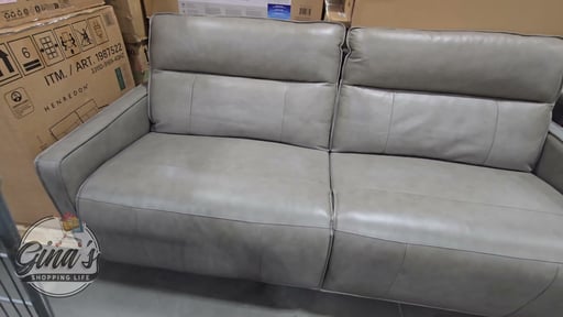 Aiden & Ivy Karson Leather Power Reclining Sectional