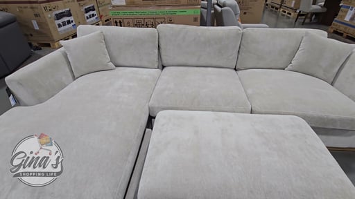 Henredon Caley Reversible Sofa Chaise with Ottoman