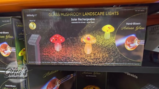 Infinity X1 Solar Glass Mushroom Lights 3-Pack