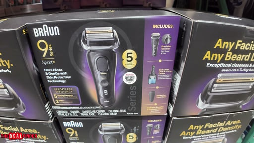 Braun Series 9 Sport+ Electric Shaver with Clean & Charge Station and PowerCase