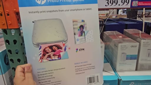 HP Sprocket Select Photo Printer Bundle with 55 Sheets