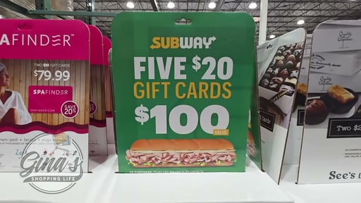 Subway 5/$20 Gift Cards