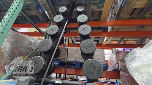 Centr 12-Sided 210 lb Rubber Dumbbell Set