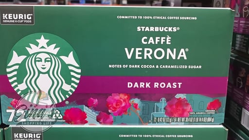 Starbucks Caffe Verona Dark Roast 72 Count K-Cup Pods