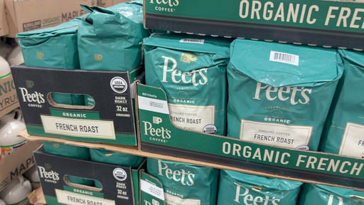 Organic Peet's Coffee French Roast Ground Coffee, Dark Roast, 2 Pounds