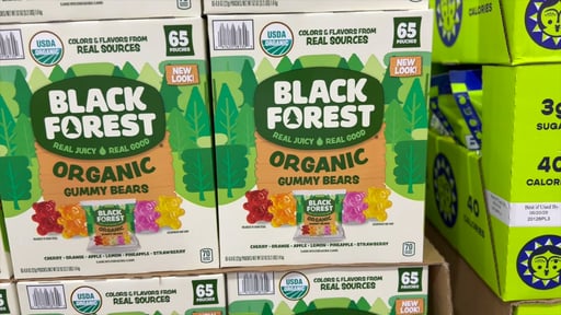 Black Forest Organic Gummy Bears, 65 Count, 0.8 oz Pouches (3.25 lb)