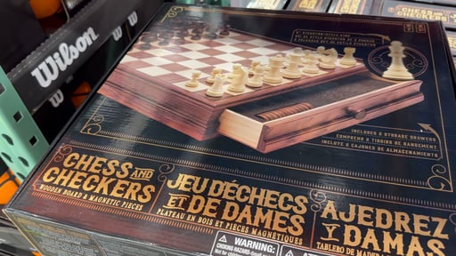 Hardwood Chess & Checkers Set