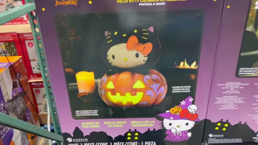 Hello Kitty 15" Jack-O-Lantern Glow in the Dark Figurine by Jim Shore
