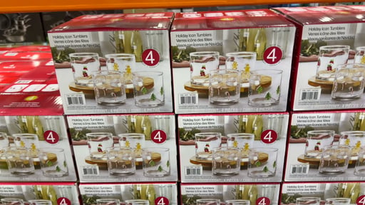 Pandex 14 oz Holiday Icon Glass, 4 Pack