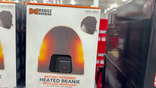 Mobile Warming Heated Beanie with LED Headlamp