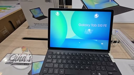 Samsung Galaxy Tab S10 FE 10.9" 128GB Wi-Fi Tablet with S Pen and Book Cover Keyboard