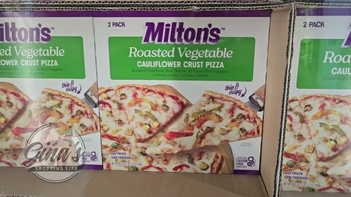 Milton's Cauliflower Roasted Veggie Pizza 2 Count 35.6 Ounces