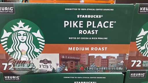 Starbucks Pike Place Medium Roast 72 Count K-Cup Pods