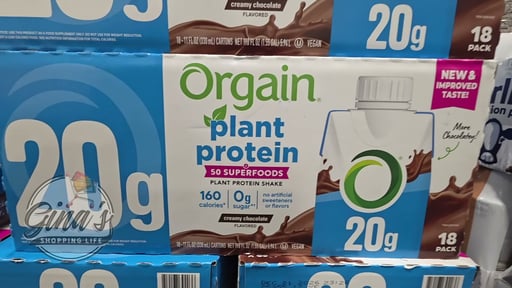 Orgain Plant-Based Protein Shake Creamy Chocolate, 11 fl oz, 18-Pack