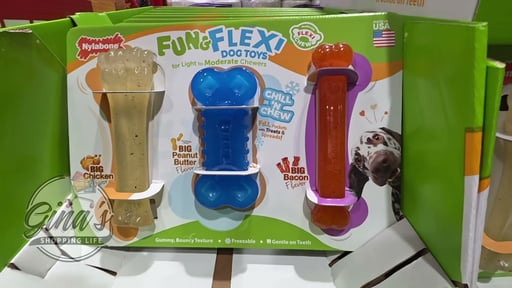 Nylabone Pet Toys Fun and Flexi 3 Pack