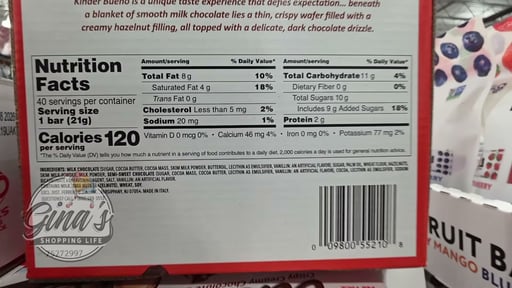 Kinder Bueno Chocolate Bar 20 CT