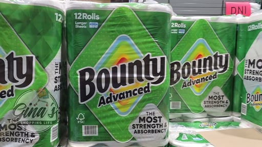 Bounty Advanced Paper Towel 669 sq ft 12 Rolls / 103 Sheets