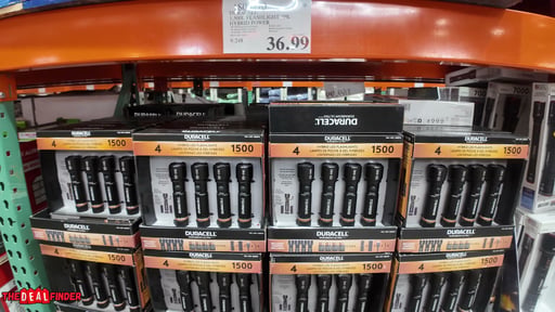 Duracell 1,500 Lumen Flashlight 4-Pack Hybrid Power