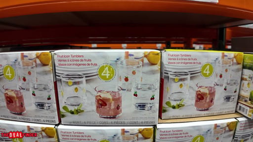 Pandex 14oz Fruit Icon Glass 4-Pack