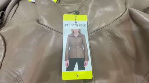 KENNETH COLE WOMEN'S BELTED FAUX LEATHER JACKET