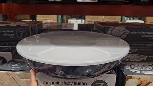 Melamine 15" 7-Piece Lazy Susan with Lid